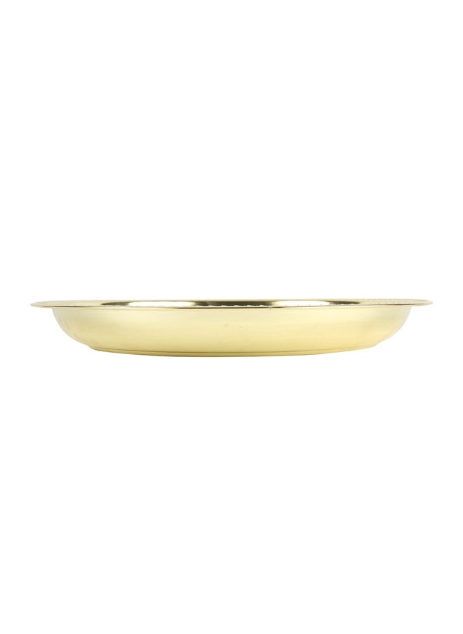 AL SANIDI Stainless Steel bowel, Trips plates, Gold, Size 30 Cm  - Image 2