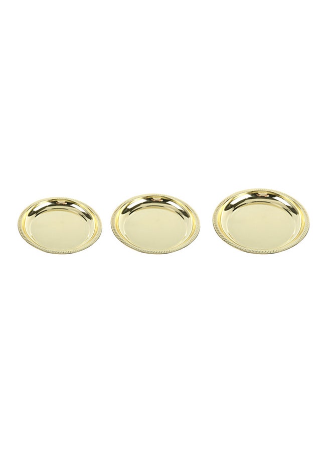 AL SANIDI Stainless Steel bowel, Trips plates, Gold, Size 30 Cm  - Image 5
