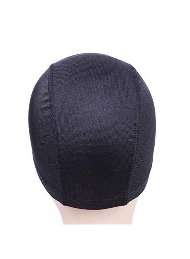 yantaisiyu 2 pcs/lot Black Dome Caps Wig Caps for Wig Making Stretchable Hairnets Wig Cap with Wide Elastic Band (Dome Cap M) - Image 5