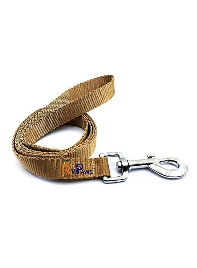 طقم مقود وطوق من النايلون 22 مم، شريط ناعم قابل للتعديل للكلاب مقاس 0.75 بوصة، طقم طوق ومقود مثالي للكلاب الصغيرة والمتوسطة والجراء (بني فاتح) - Image 5