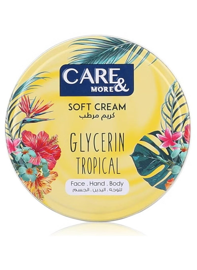 Care & More - Care & More Soft Cream With Glycerin Tropical 75ml - Image 1