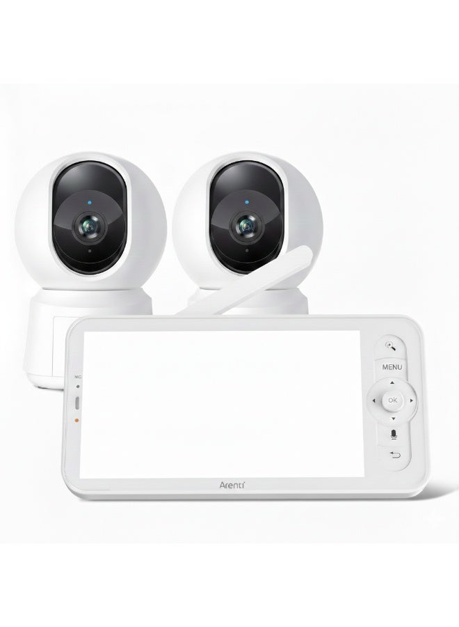 Arenti 2MP/1080P Wi-Fi Video Baby Monitor Kit with dual cameras and LCD Screen - Image 1