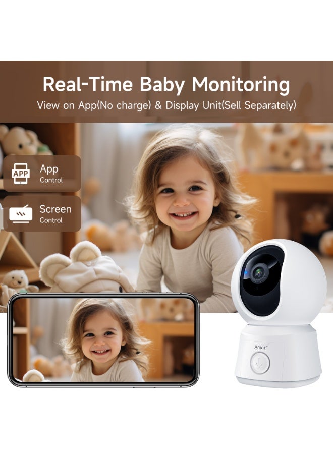 Arenti 2MP/1080P Wi-Fi Video Baby Monitor Kit with dual cameras and LCD Screen - Image 5