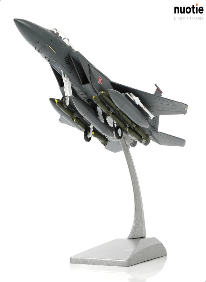 NUOTIE Classic American Eagle F-15E Twin-Engine Fighter Pre-Build Model Kits 1:100 Aircraft Alloy Diecast Airplane Military Display Model Aircraft for Collection or Gift - Image 4