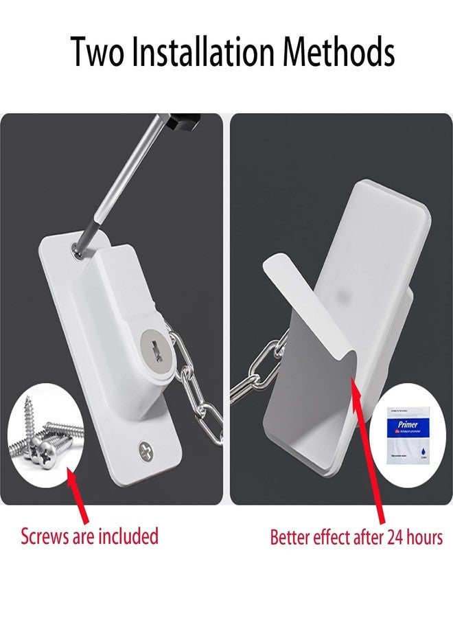 ABTER Safety Door Locks with Keys for Cupboards, Cabinets, Fridges & Freezers - Childproof Your Home with Adhesive Locks - Secure Locking System for Child Safety (Child Safety Lock with Keys-WT) - Image 2