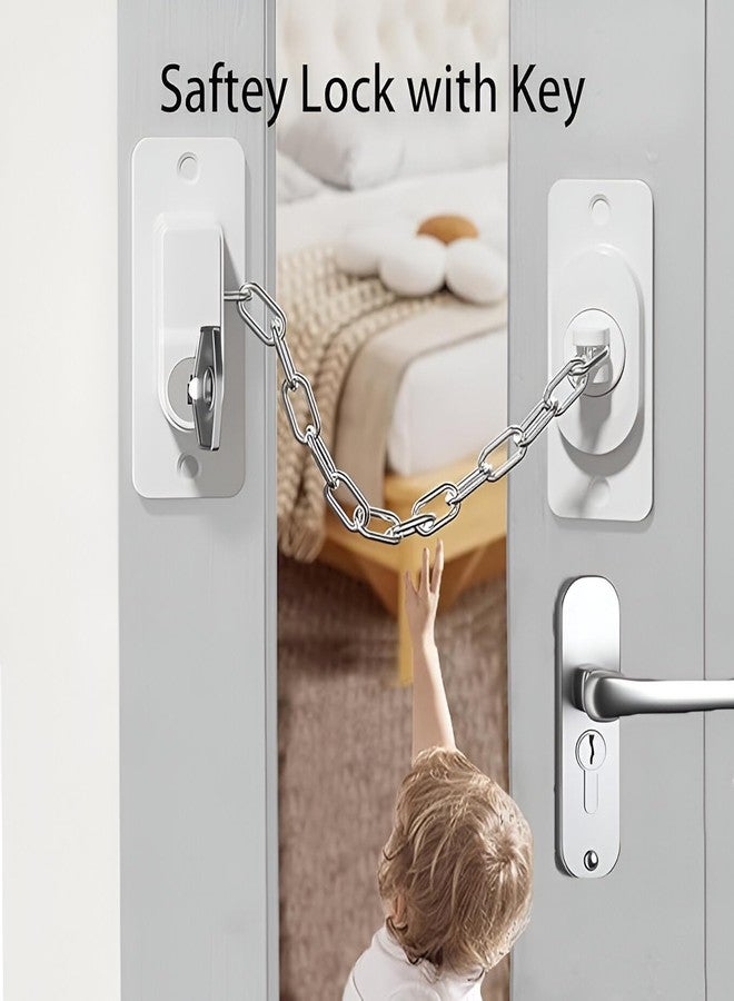 ABTER Safety Door Locks with Keys for Cupboards, Cabinets, Fridges & Freezers - Childproof Your Home with Adhesive Locks - Secure Locking System for Child Safety (Child Safety Lock with Keys-WT) - Image 5