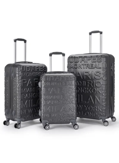 LIMRA Travel bag set consisting of 3 luggage bags Grey