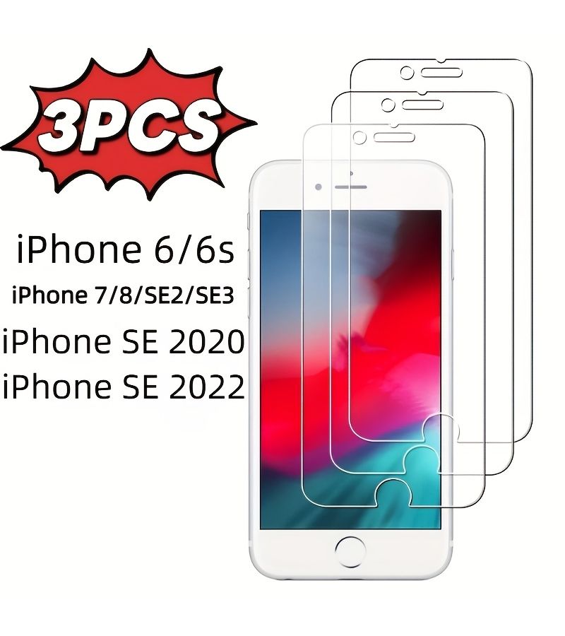 3pcs Screen Protector HD Film High Definition Glass For iPhone SE 2 6 6S 7 8 SE3 - Image 1