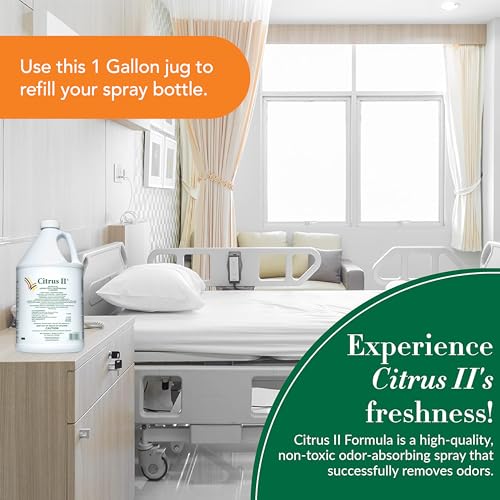 Citrus II منظف معقم مزيل للروائح من سيتروس II - رائحة الحمضيات المنعشة - 1 جالون - إعادة تعبئة - منظف معقم للمنازل والمستشفيات ومناطق المكاتب - Image 5