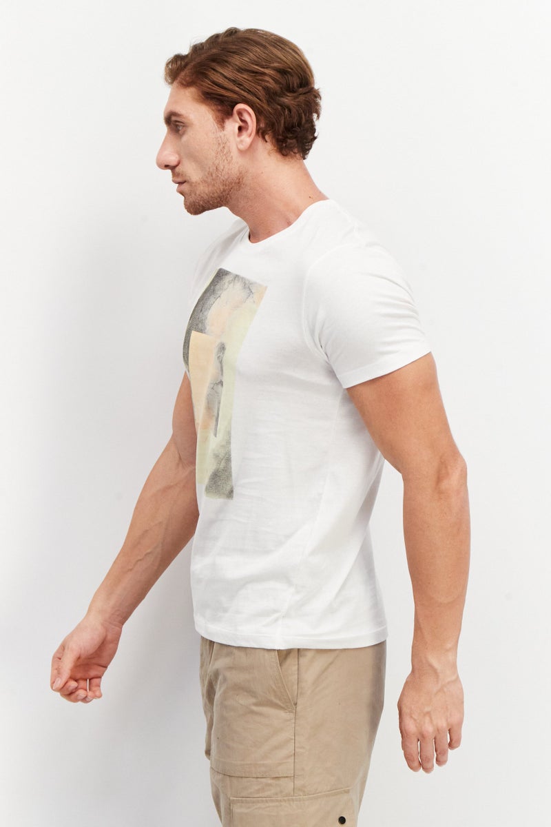 Tailored Recreation Men Crew Neck Short Sleeve Graphic Print T-Shirt, White - Image 4