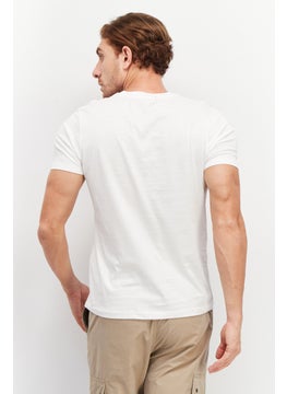 Tailored Recreation Men Crew Neck Short Sleeve Graphic Print T-Shirt, White  - Image 2