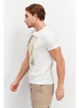 Tailored Recreation Men Crew Neck Short Sleeve Graphic Print T-Shirt, White  - Image 4