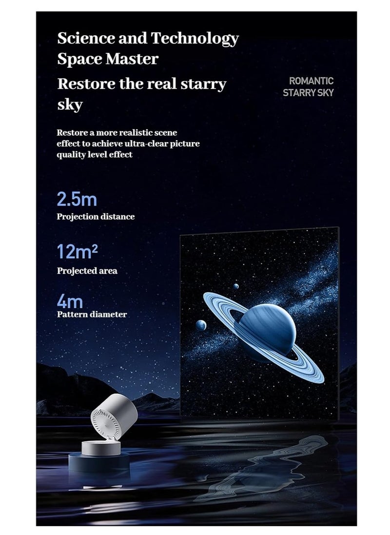MOCOM - Astronaut Galaxy Projector – 6-in-1 HD Star Projector with Meteor Show, Ambient Lights, Timer & Auto Shut-Off | 360° Rotatable Planetarium Projector for Bedroom, Home Theater, and Ceiling Decor - Image 1