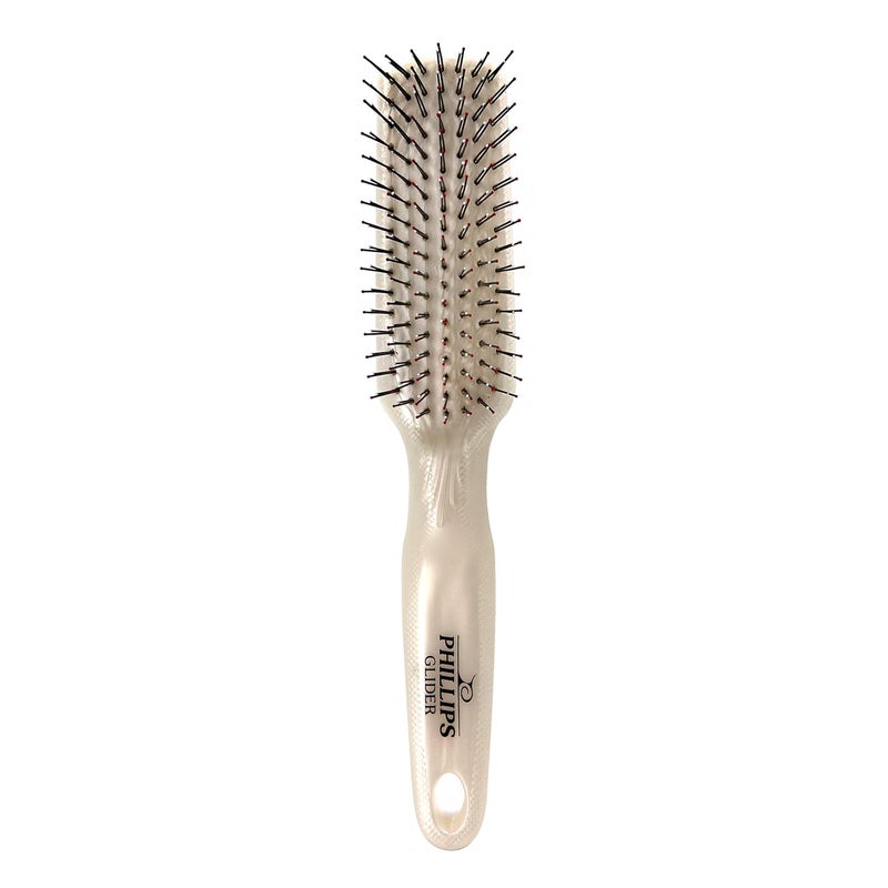 Phillips Brush Glider Detangler Brush Gardenia  2Tier Nylon Tipped Bristles Infused with Moroccan  Keratin Oils which Keeps Hair Healthy  More Manageable