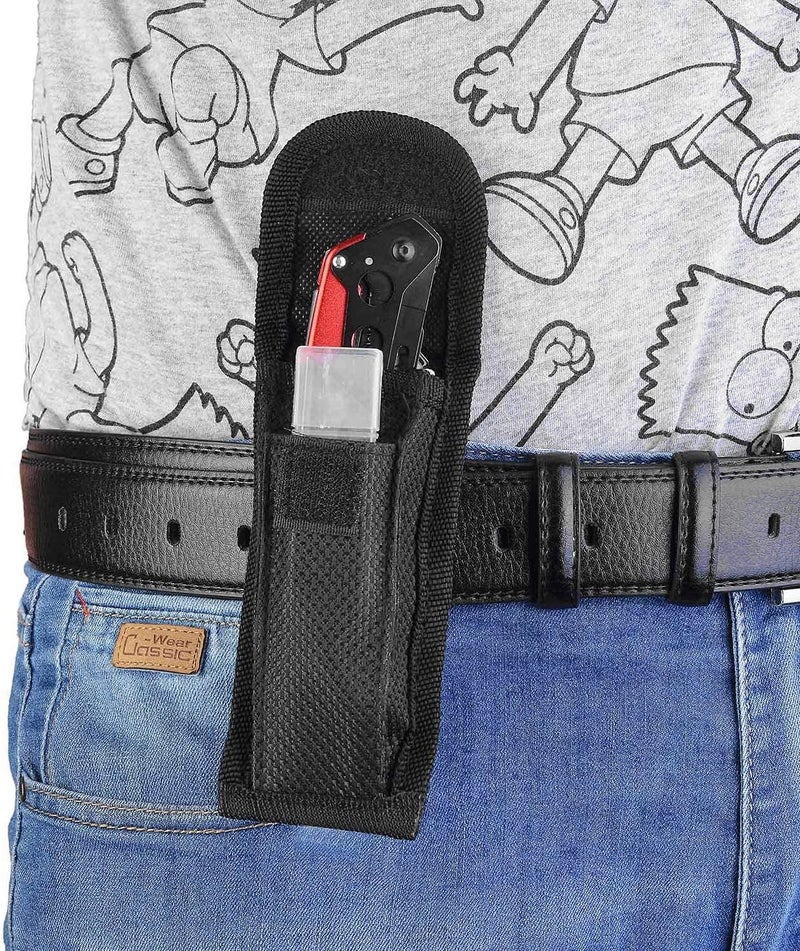 edcfans Folding Pocket Utility Knife Heavy Duty Box Cutter with Flat Head and Phillips Screwdriver, Saw, Fruit Knife, Belt Clip, Quick Change Blades Lock Back Design(10 Blades) - Image 4