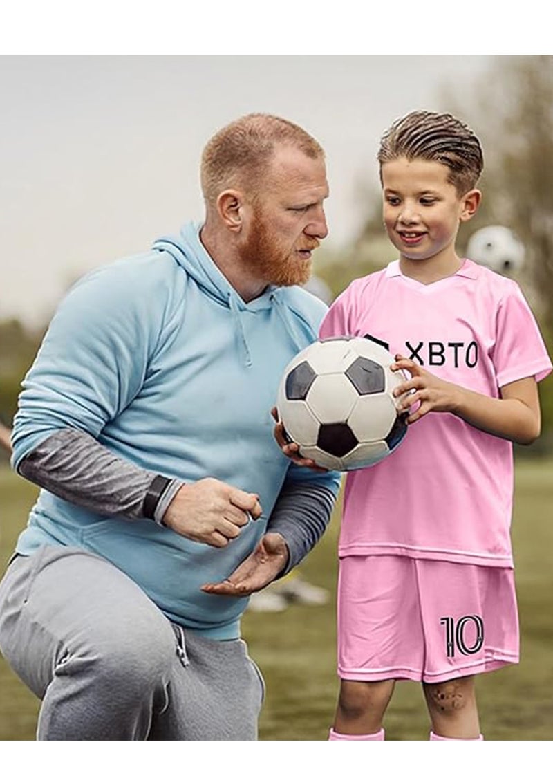 Generic Football Jersey Set for Kids, #10 Messi Kids Football Soccer Jersey Set Youth Sizes Football Tracksuits for Kids Fans  - Image 2