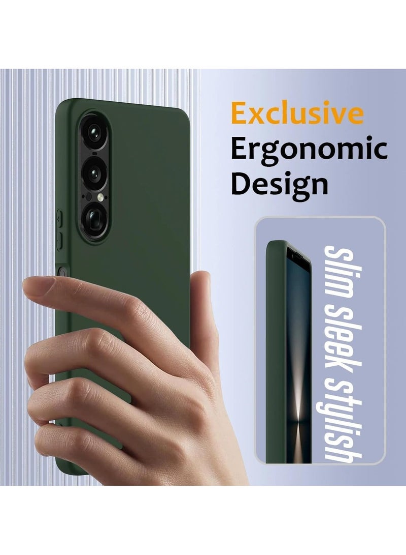 عام غطاء متوافق مع Sony Xperia 1 VII (الجيل السابع) 2025 - 【متوافق مع Mag-Safe】، من سيليكون سائل رفيع جدًا، بحماية كاملة للكاميرا، غطاء بسيط بلون موحد - Image 5