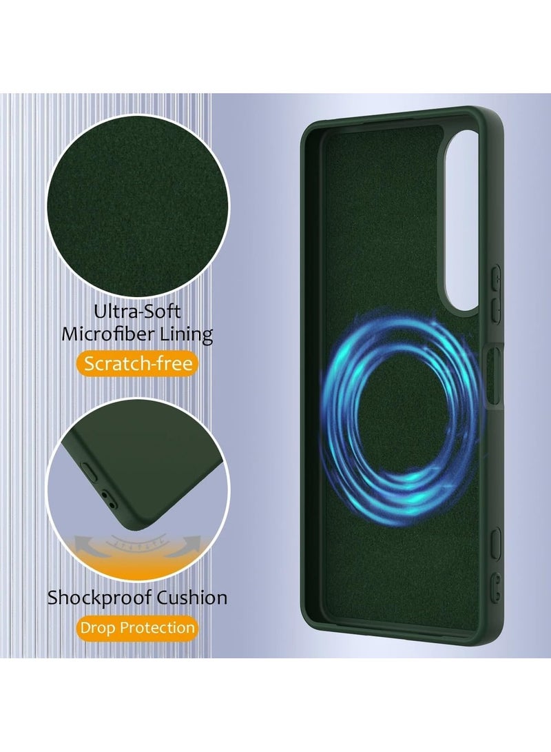 عام غطاء متوافق مع Sony Xperia 1 VII (الجيل السابع) 2025 - 【متوافق مع Mag-Safe】، من سيليكون سائل رفيع جدًا، بحماية كاملة للكاميرا، غطاء بسيط بلون موحد - Image 2