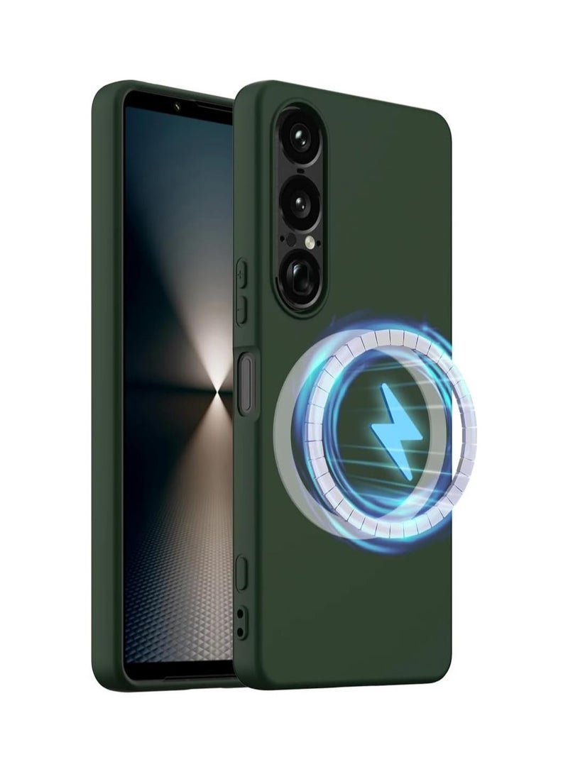 عام غطاء متوافق مع Sony Xperia 1 VII (الجيل السابع) 2025 - 【متوافق مع Mag-Safe】، من سيليكون سائل رفيع جدًا، بحماية كاملة للكاميرا، غطاء بسيط بلون موحد - Image 1