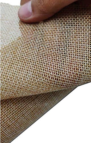 3A Featuretail Synthetic Jute Fabric roll for Bouquet Wrapping Gift Wrapping Bags Basket Making and Jute Material Fabric for Crafts 18 Inch x 5 Yard Color Beige pack of 1 Solid - Image 4