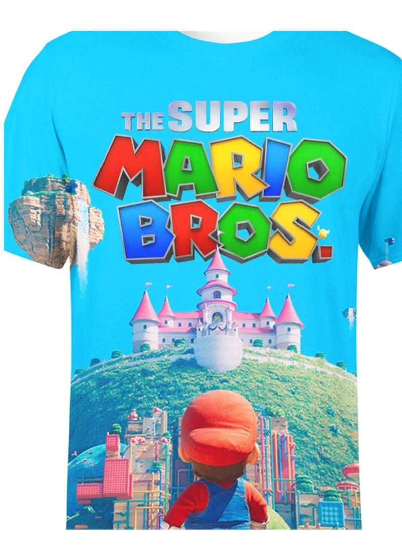 Cartoon Super Mario Brothers trendy T-shirt 3D digital printing personalized breathable T-shirt  - Image 2