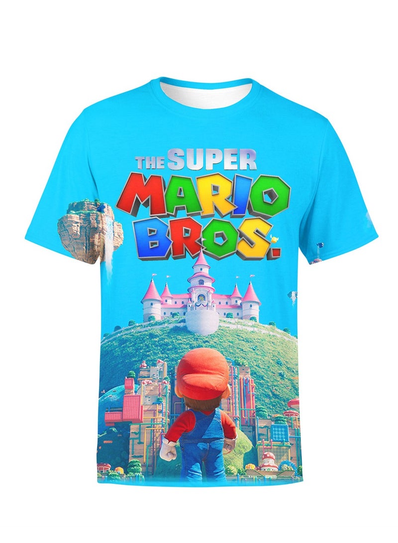 Cartoon Super Mario Brothers trendy T-shirt 3D digital printing personalized breathable T-shirt  - Image 1