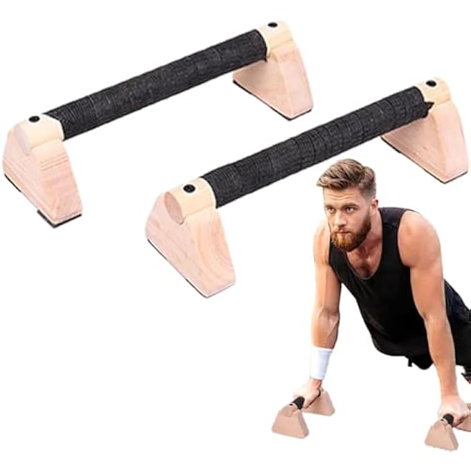 rayihni Parallettes Bars, 2 Pcs, Wooden Calisthenics Equipment, For Handstand Training, Push Up Bars And Calisthenics Bar, Handstand Blocks And Pushup Handles - Image 1