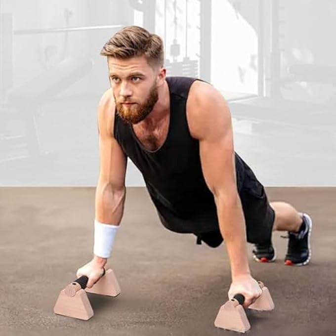 rayihni Parallettes Bars, 2 Pcs, Wooden Calisthenics Equipment, For Handstand Training, Push Up Bars And Calisthenics Bar, Handstand Blocks And Pushup Handles - Image 5