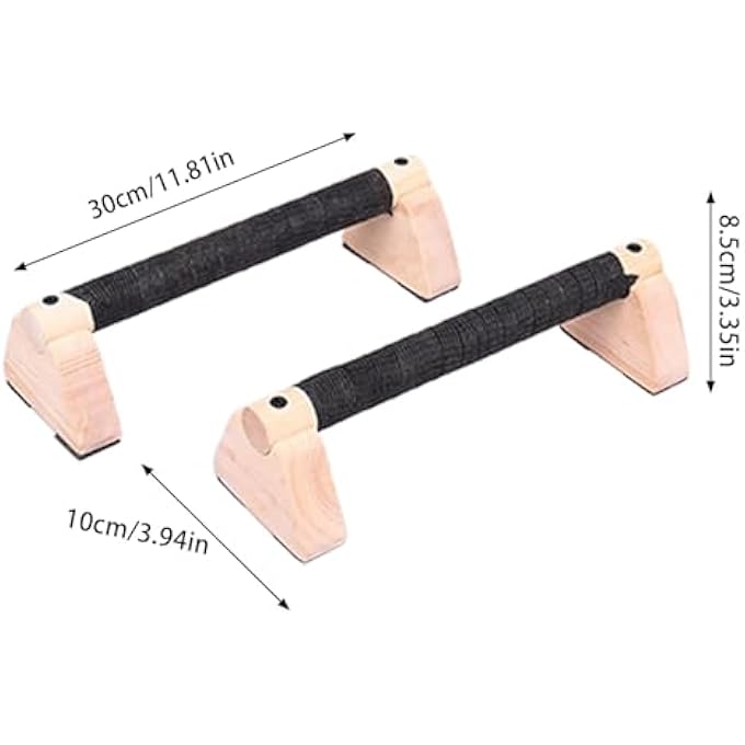 rayihni Parallettes Bars, 2 Pcs, Wooden Calisthenics Equipment, For Handstand Training, Push Up Bars And Calisthenics Bar, Handstand Blocks And Pushup Handles - Image 2