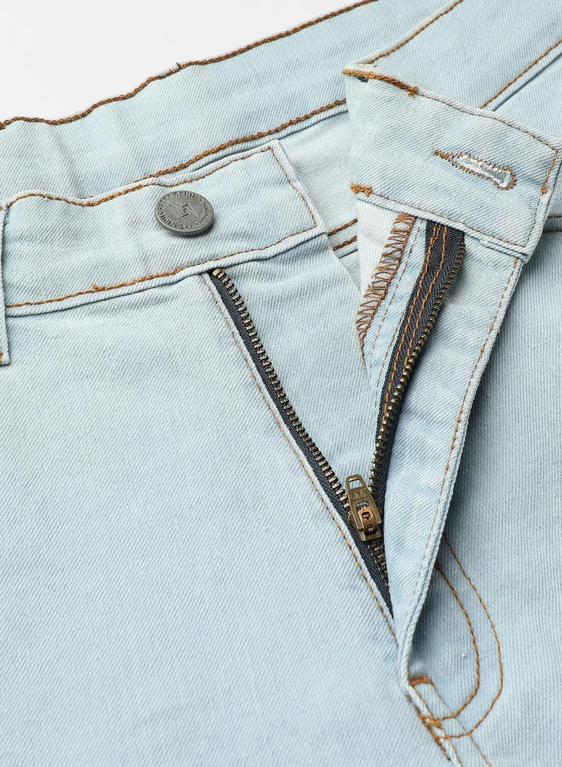 CAHOOT  Men's Classic Light Blue Light Blue-Washed Regular Fit Denim Jeans for Men | Best Price UAE