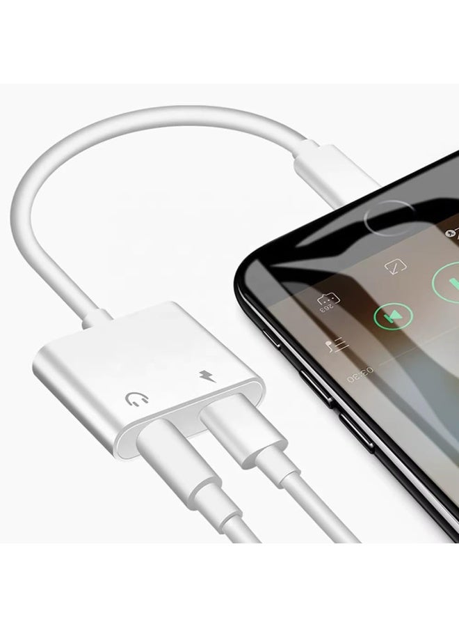 وصلة USB-C إلى 3.5 مم مع شحن سريع – كابل 2 في 1 للسماعات والشحن للهواتف والأجهزة اللوحية - Image 1