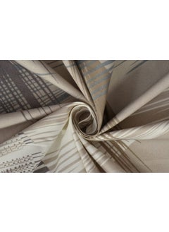 VAS COLLECTIONS VAS COLLECTIONS 220 TC 100 Cotton Kingston Collection Super King Size Bedsheets with 2 King Size Pillow Covers Luxury Soft Sheets 3pcs Set 108x108 inches Beige White  - Image 2