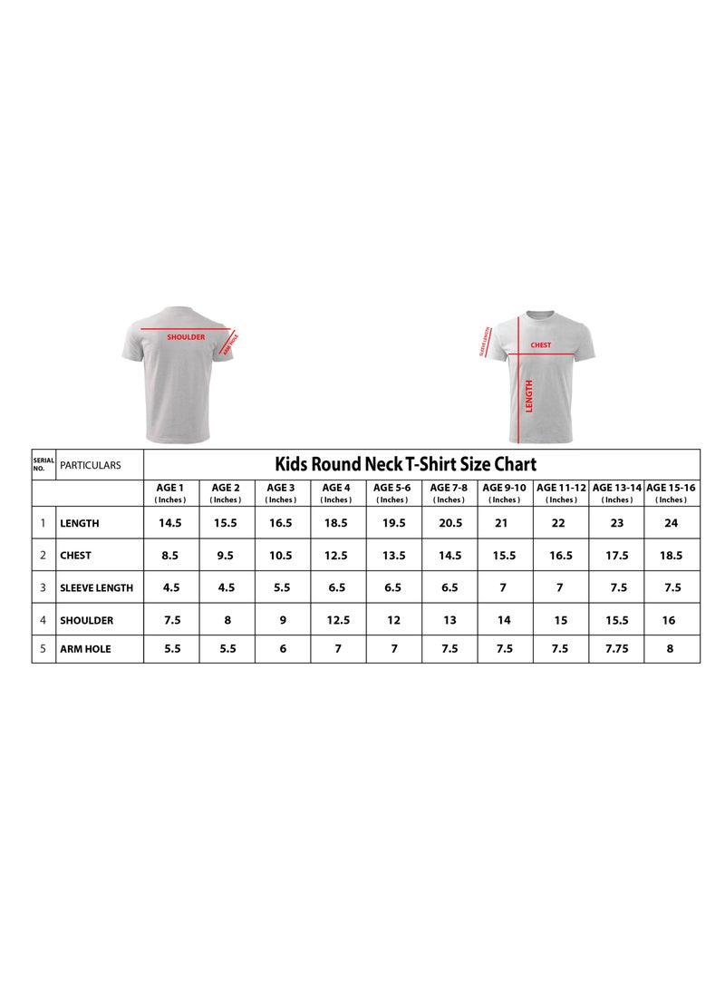 PRINTSHOP4ME Printshop4me Kids Round Neck boys T Shirt 170 GSM Pure Cotton Basic Colors  - Image 5
