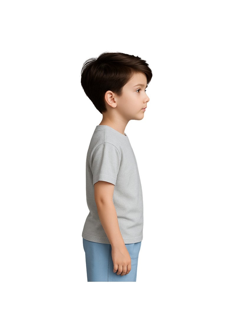 برينت شوب فور مي Printshop4me تي شيرت للأولاد برقبة دائرية 170 جرام في المتر المربع من القطن الخالص الألوان الأساسية - Image 4