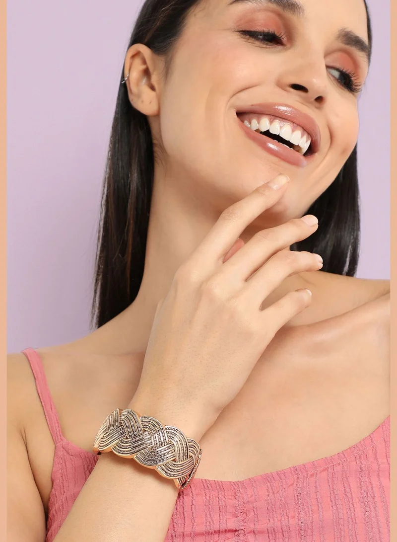 SOHI Gold Plated Designer Party Wear Bracelet For Women