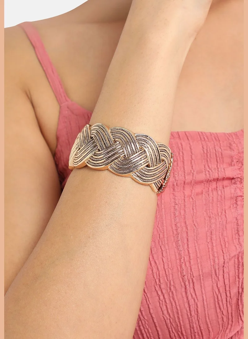 SOHI Gold Plated Designer Party Wear Bracelet For Women