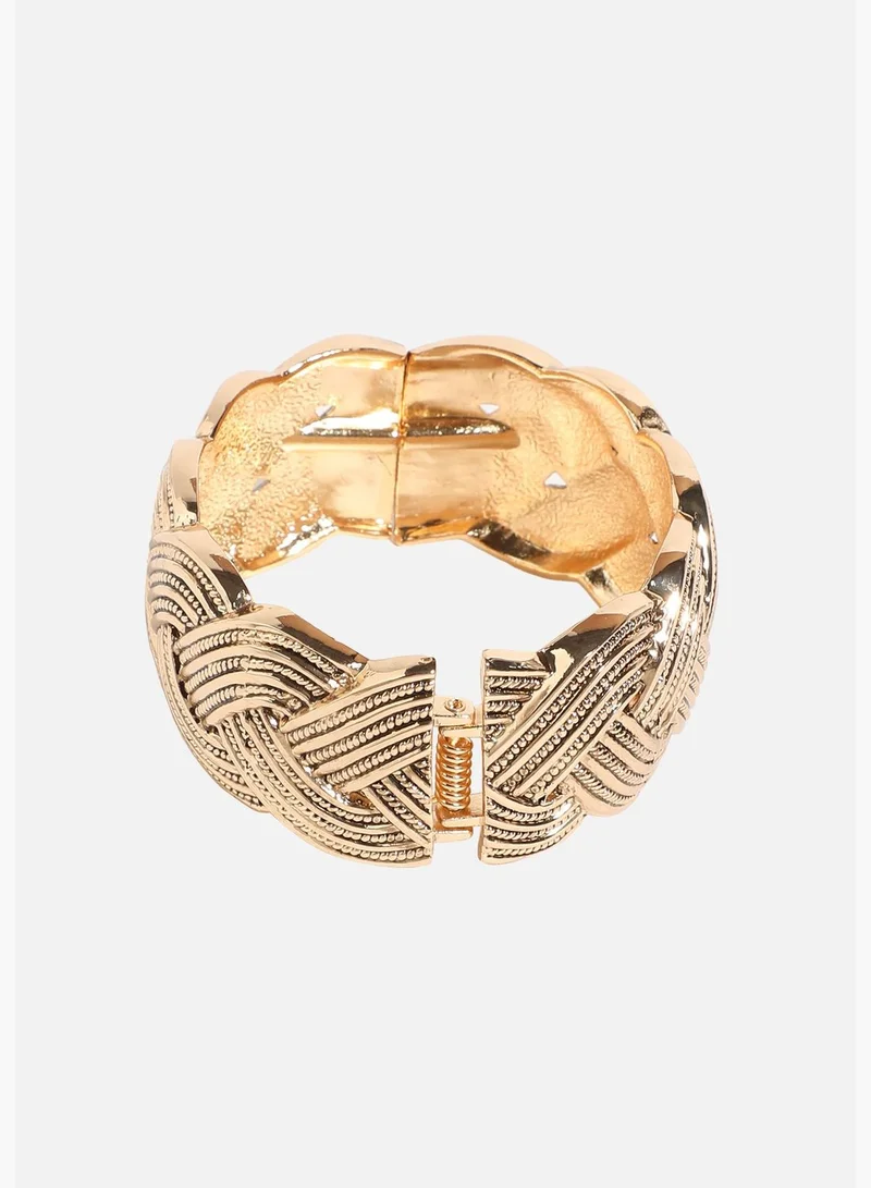 SOHI Gold Plated Designer Party Wear Bracelet For Women