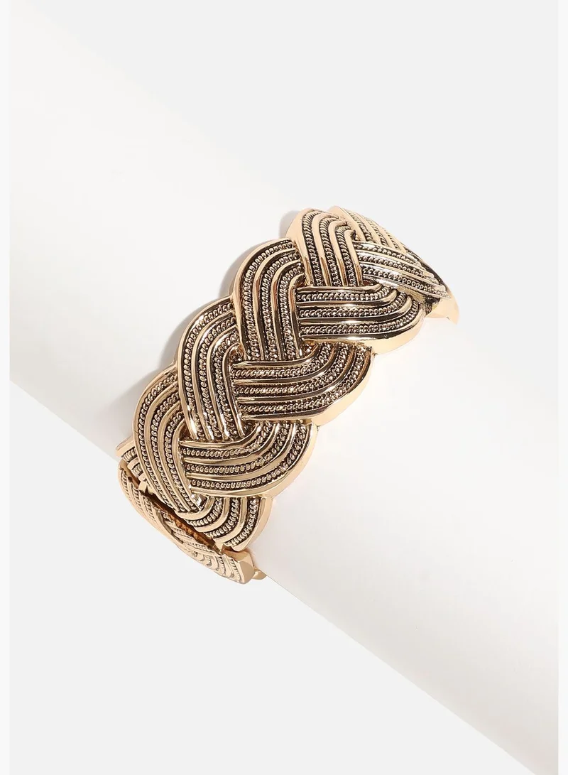 SOHI Gold Plated Designer Party Wear Bracelet For Women