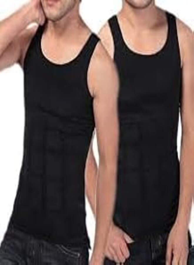 OR Black Corset Body Shaper, Large Size for Men