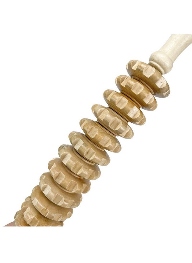 Generic Meridian massage stick solid wood twelve rounds push back handheld massager  - Image 4