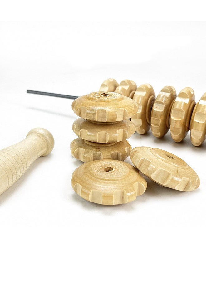 Generic Meridian massage stick solid wood twelve rounds push back handheld massager  - Image 2