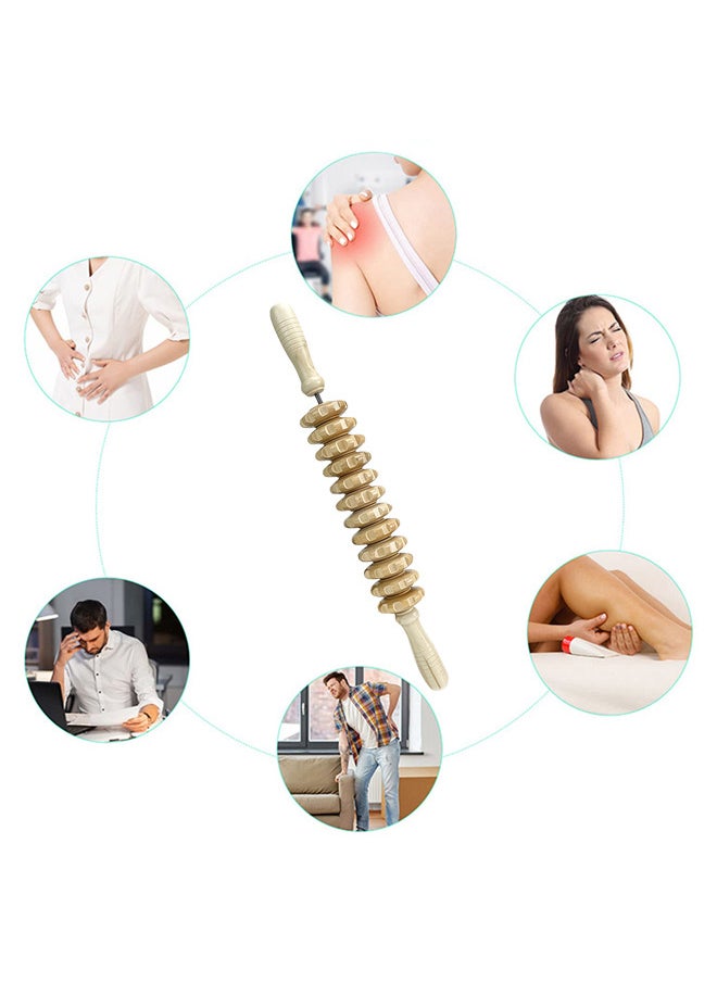 Generic Meridian massage stick solid wood twelve rounds push back handheld massager  - Image 3