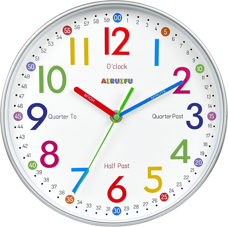AIRUIFU Telling Time Teaching Clock for Kids - Image 1