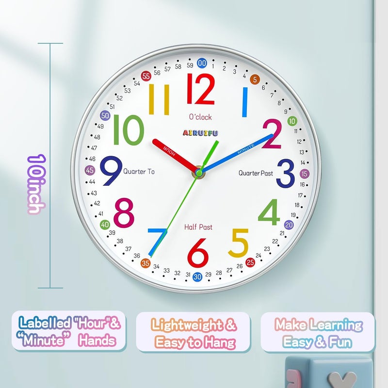 AIRUIFU Telling Time Teaching Clock for Kids - Image 5
