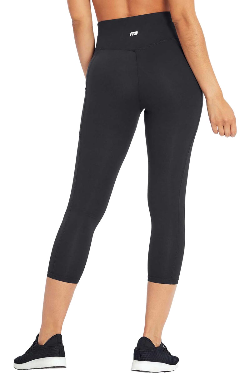 Marika Drew High Waist Tummy Control Mid-Calf Legging, Black, Large - Image 4