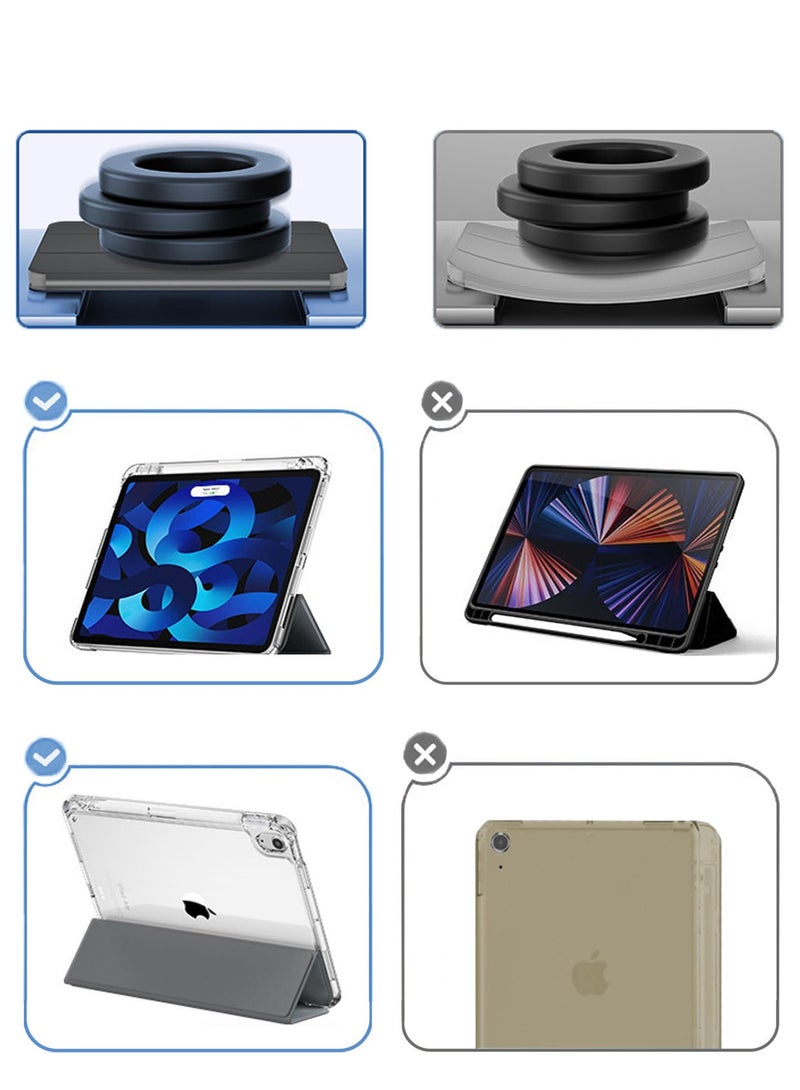 10.2/10.5 Inch Clear Case with Pen Holder,for iPad 7/iPad 8/iPad 9 Slim Stand Hard Shell Back Protective Case,Full Body Shock Resistant iPad Case, Anti-Yellowing Case, Clear Case - Image 2