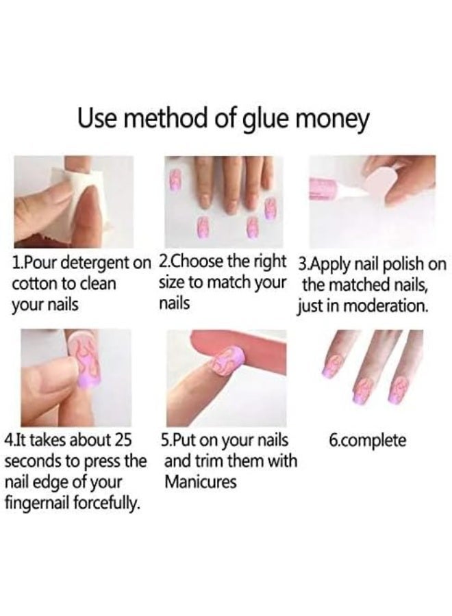 1PC Mini Nail Files Double Sided Nail Buffer for Natural Nails and 1 PC Nail Cuticle Sticks + 2 pcs nail adhesive pads - Image 3