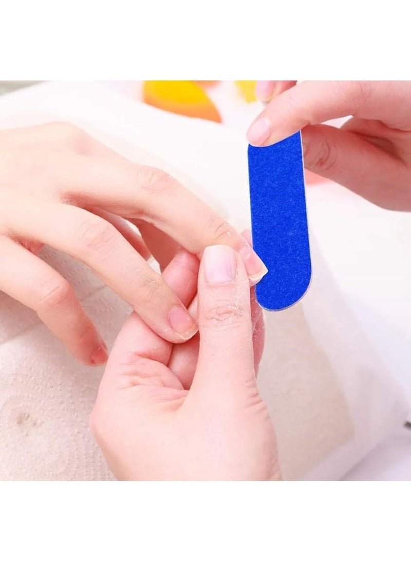 1PC Mini Nail Files Double Sided Nail Buffer for Natural Nails and 1 PC Nail Cuticle Sticks + 2 pcs nail adhesive pads - Image 2