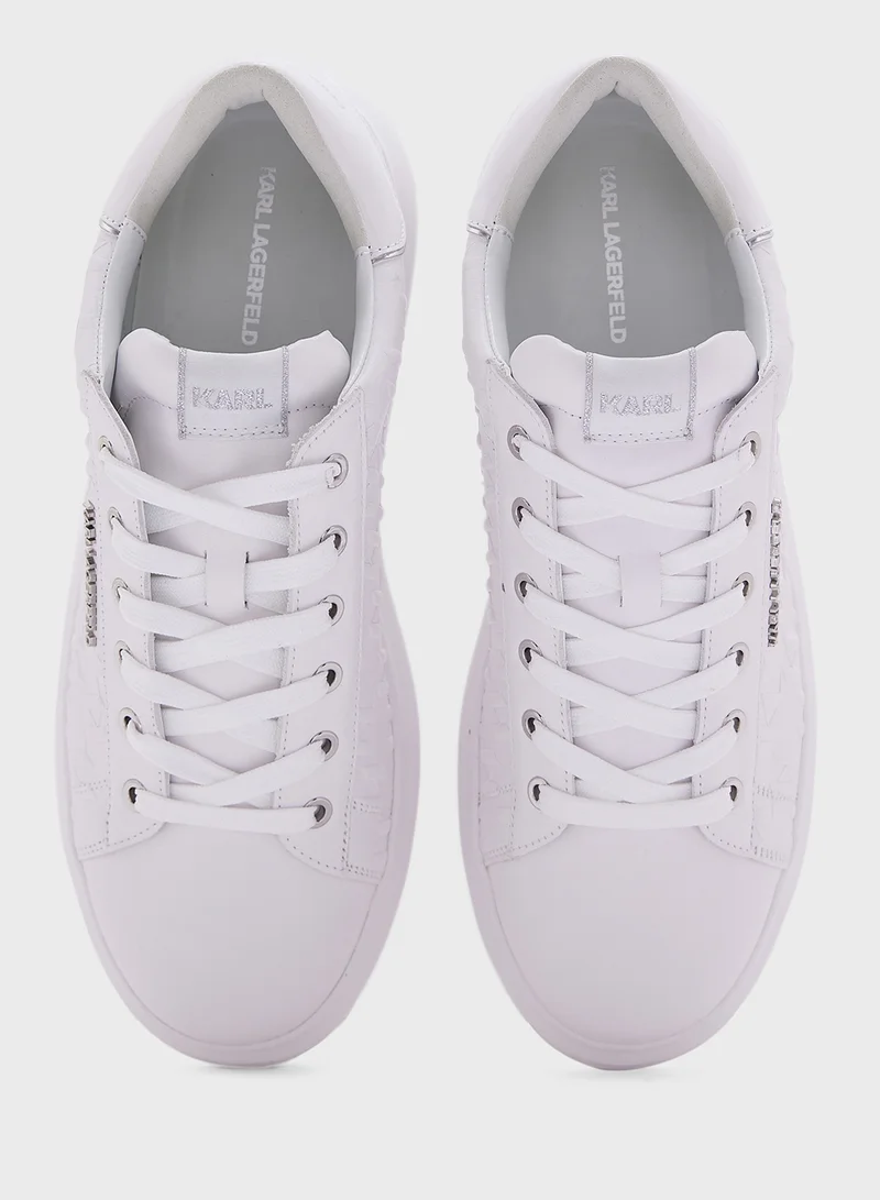 Karl Lagerfeld Kapri Logo Print Lace Up Low Top Sneakers