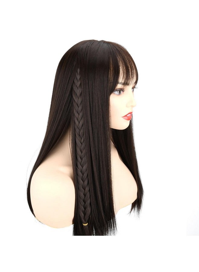 DIGUAN Diy Hairstyle Thin Double 3 Strands And Fishtail Plaited Synthetic Hair Braids Headband With Clip, Hair Accessory For Women, Girls (Messy Fishtail, Natural Black) - Image 5